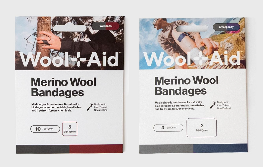 Merino Wool Bandages - Wellness + Emergency 4-Pack Bundle