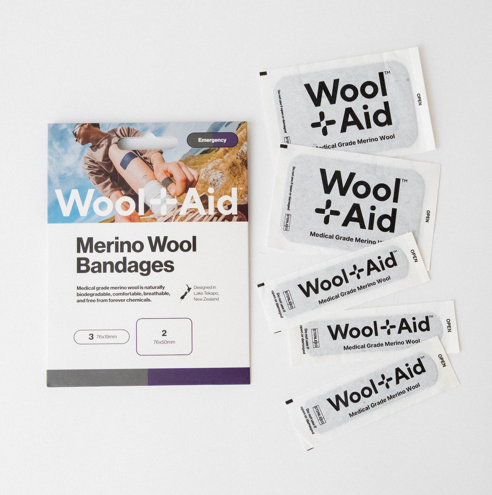 Merino Wool Bandages - Emergency 3-Pack Bundle